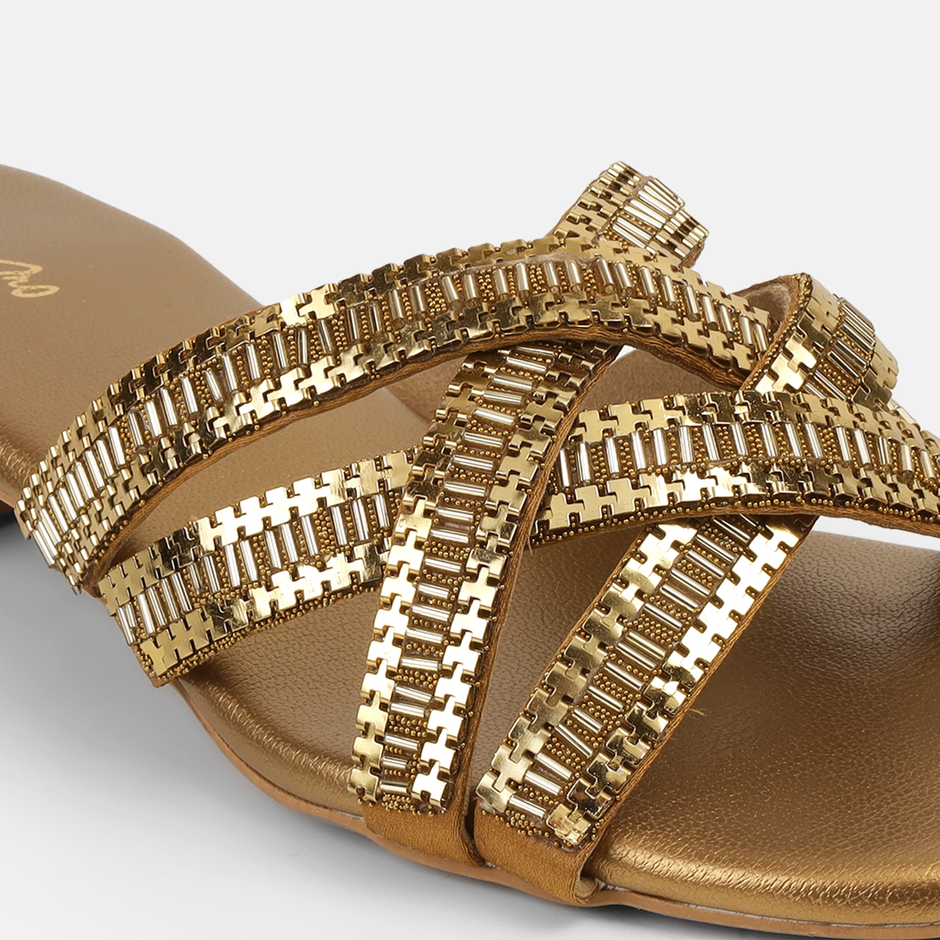 Cheemo Women Antic-gold Casual Slip Ons (SKU: 92-198-28-38)