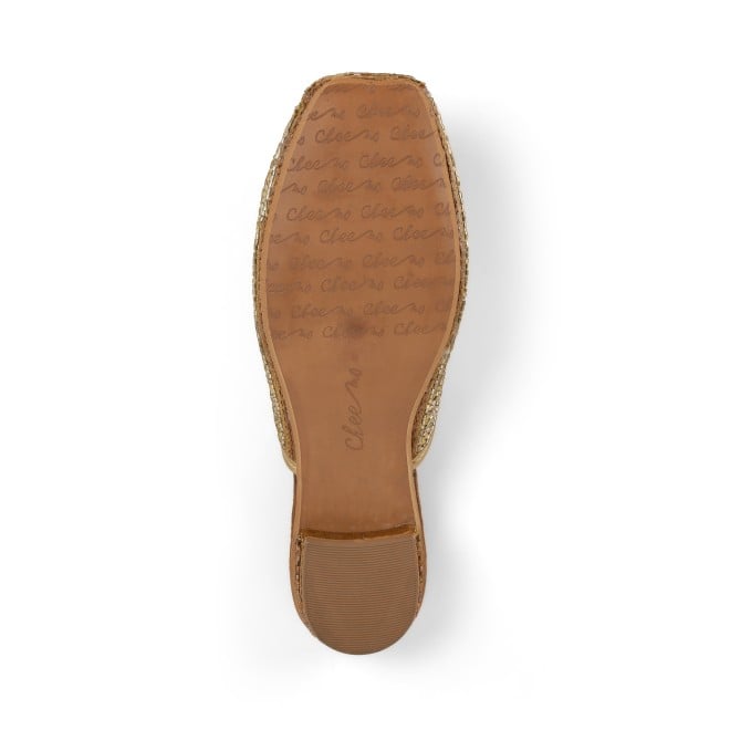 Cheemo Women Antic-gold Ethnic Slip Ons (SKU: 92-199-28-36)