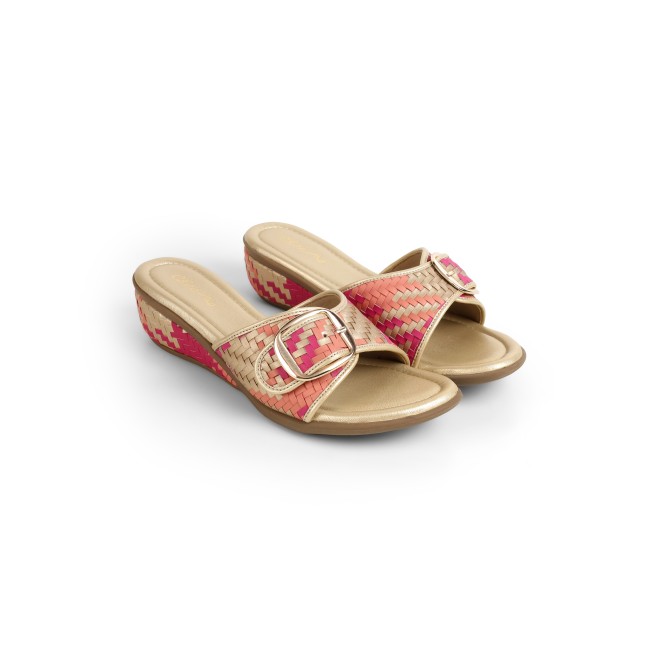 Cheemo Women Gold Casual Slip Ons (SKU: 92-200-15-37)