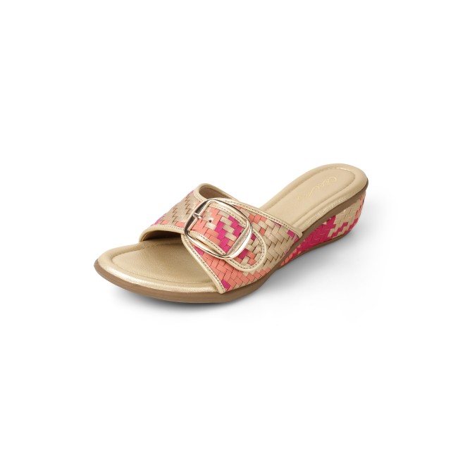 Cheemo Women Gold Casual Slip Ons (SKU: 92-200-15-37)