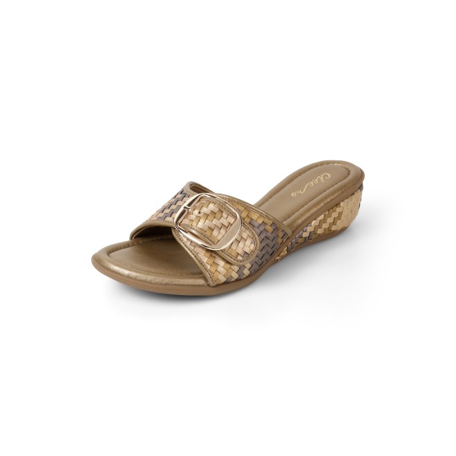 Cheemo Women Antic-gold Casual Slip Ons (SKU: 92-200-28-37)