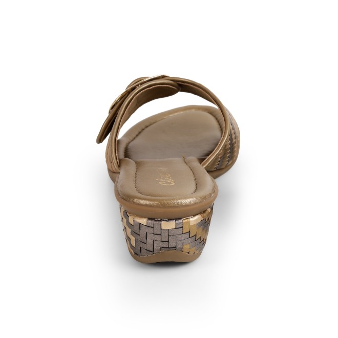 Cheemo Women Antic-gold Casual Slip Ons (SKU: 92-200-28-37)