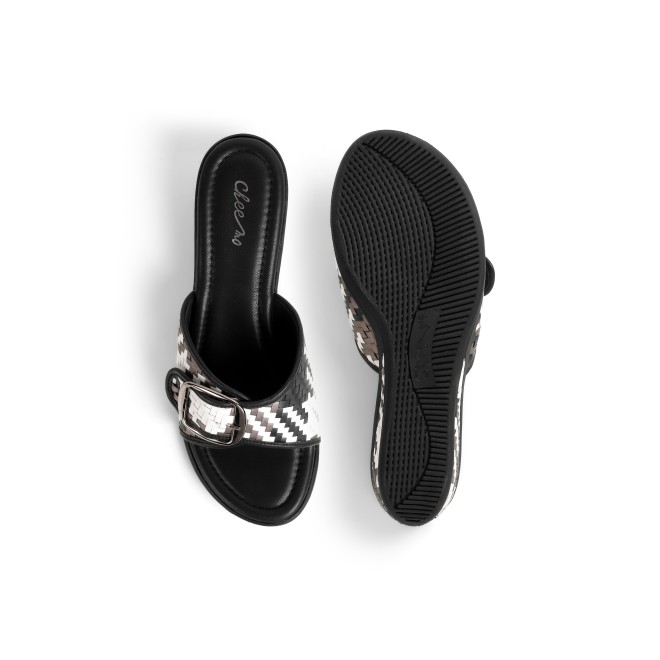 Cheemo Women Black Casual Slip Ons (SKU: 92-200-11-37)