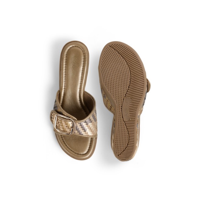 Cheemo Women Antic-gold Casual Slip Ons (SKU: 92-200-28-37)