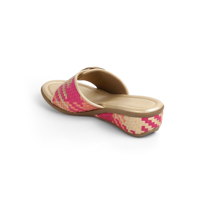 Cheemo Women Gold Casual Slip Ons (SKU: 92-200-15-37)