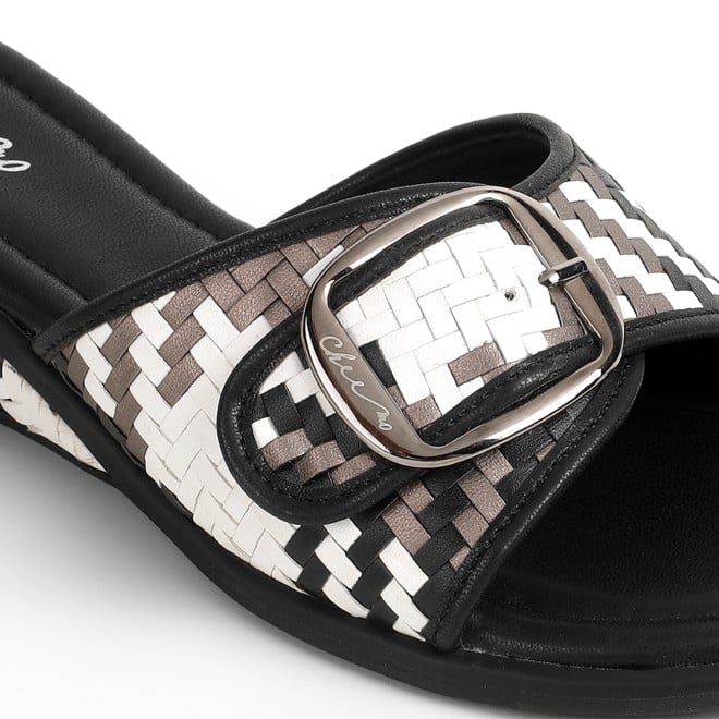 Cheemo Women Black Casual Slip Ons (SKU: 92-200-11-37)