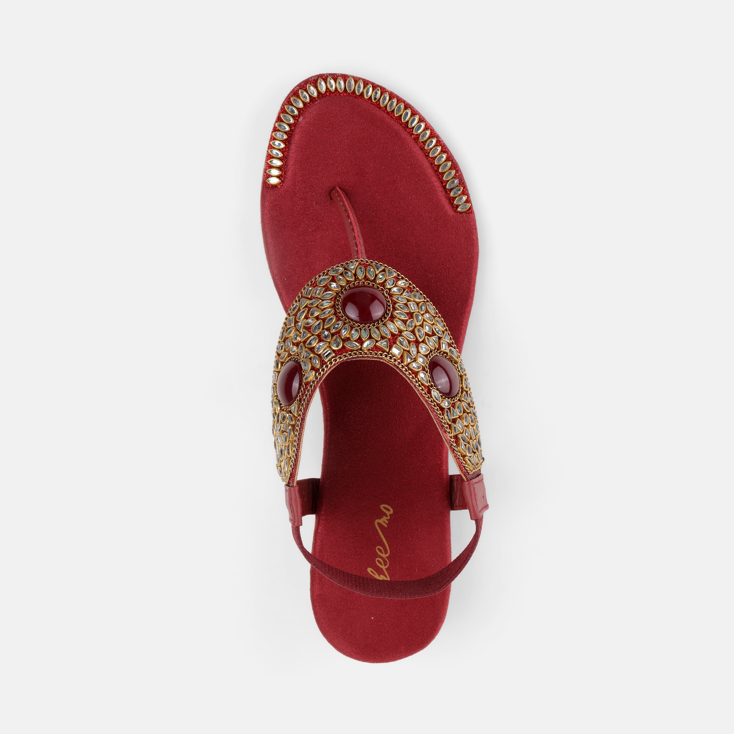 Cheemo Women Maroon Ethnic Sandals (SKU: 92-202-44-37)