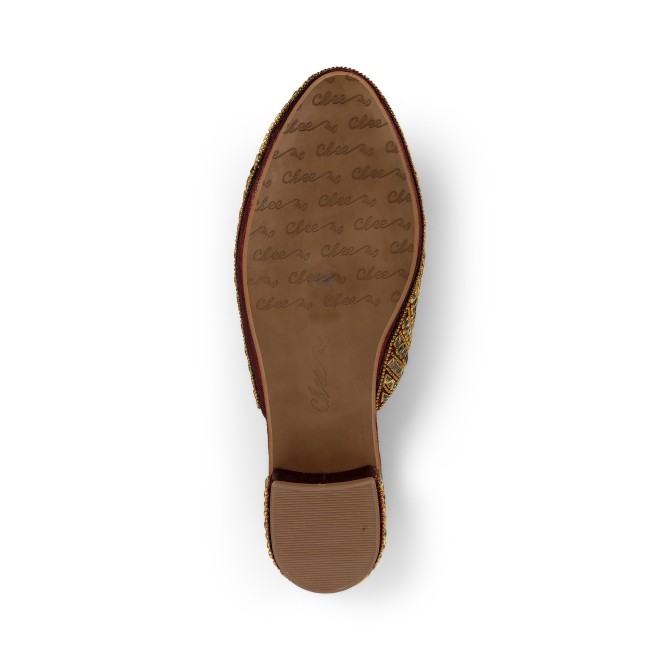 Cheemo Women Maroon Wedding Slip Ons (SKU: 92-203-44-36)