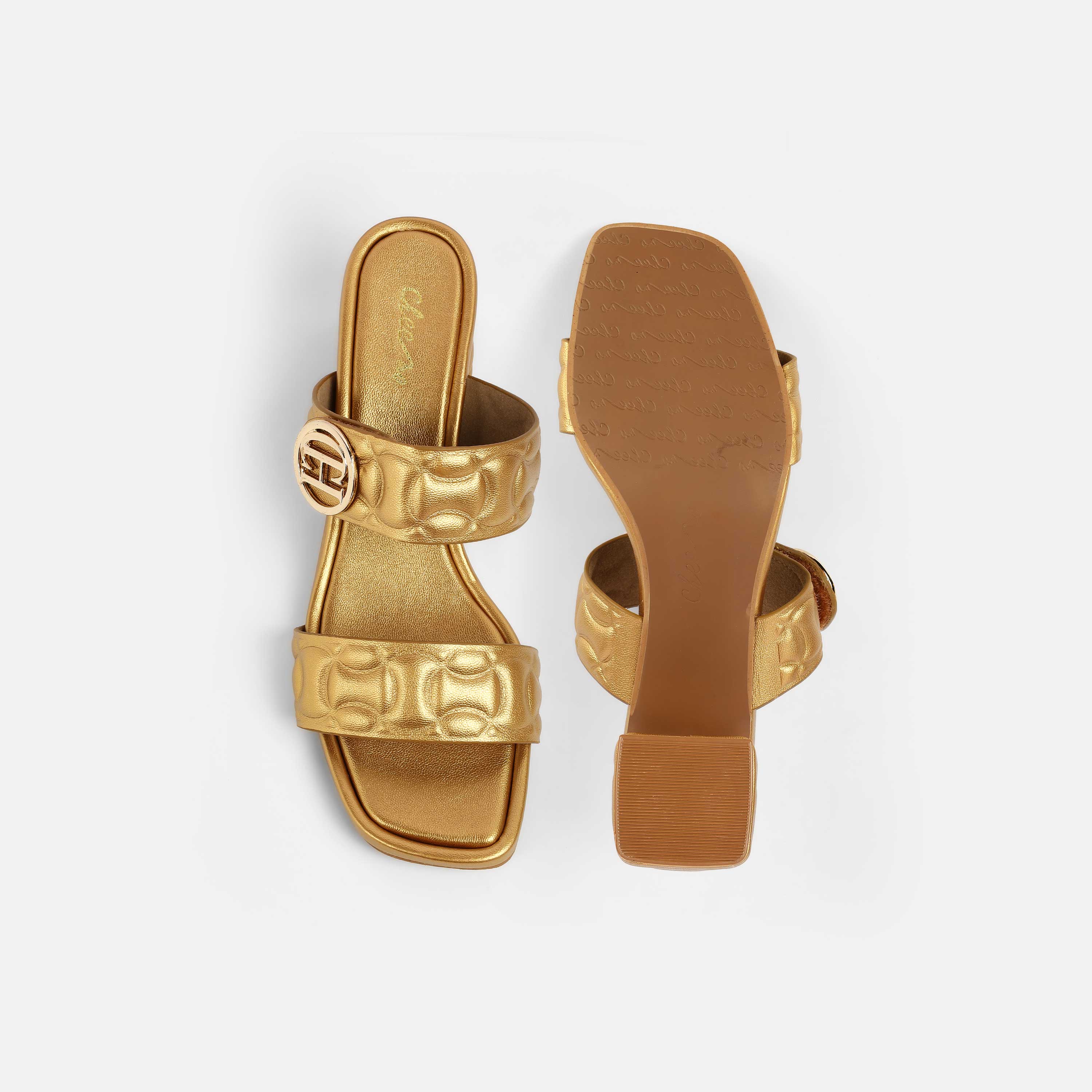 Cheemo Women Antic-gold Casual Slip Ons (SKU: 92-209-28-37)