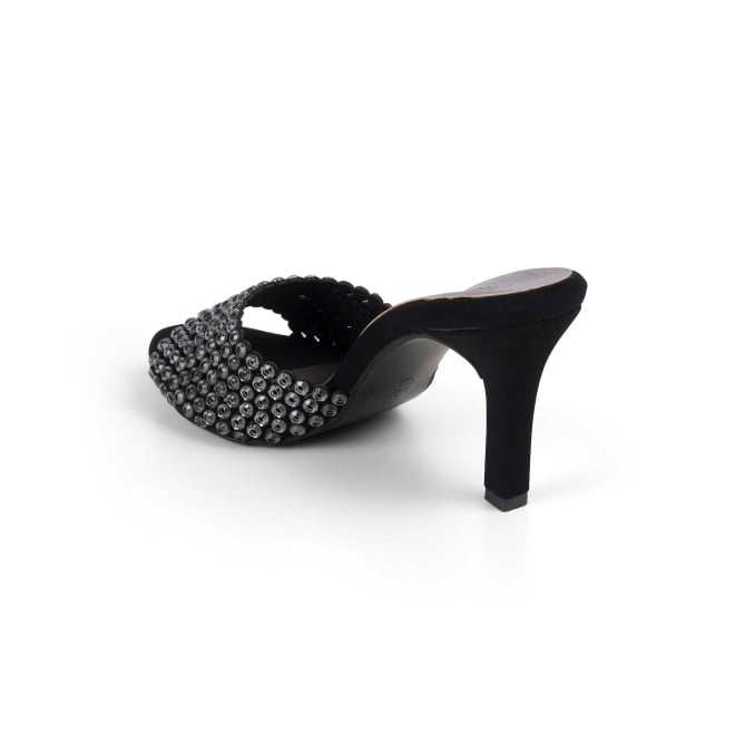 Cheemo Women Black Party Slip Ons (SKU: 92-215-11-36)