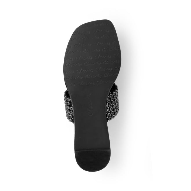 Cheemo Women Black Ethnic Slip Ons (SKU: 92-219-11-36)
