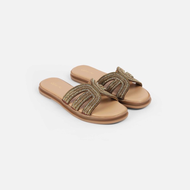 Cheemo Women Antic-gold Casual Slippers (SKU: 92-226-28-37)