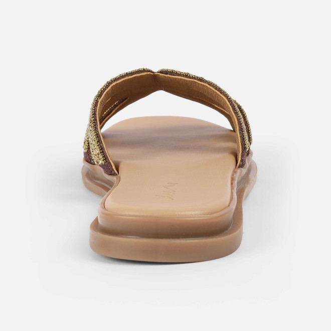 Cheemo Women Antic-gold Casual Slippers (SKU: 92-226-28-37)