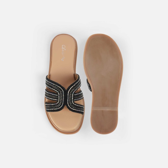 Cheemo Women Black Casual Slippers (SKU: 92-226-11-37)