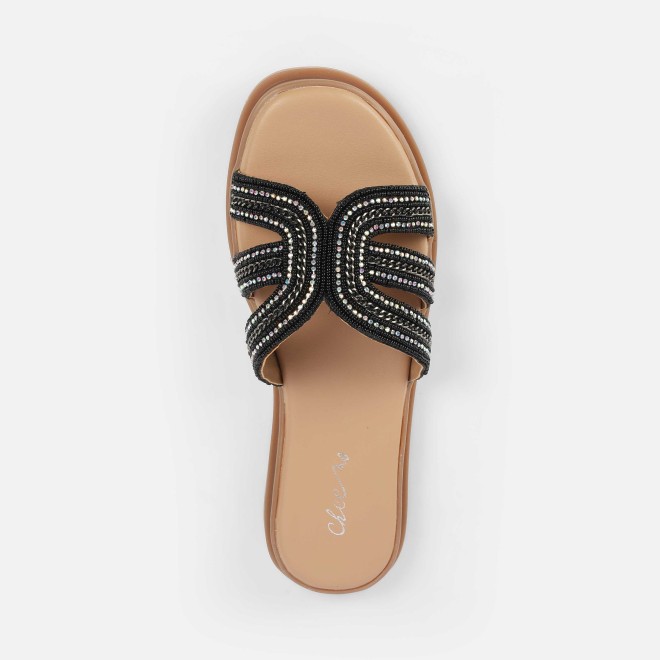 Cheemo Women Black Casual Slippers (SKU: 92-226-11-37)