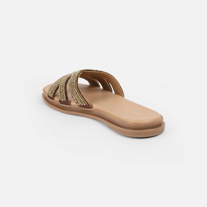 Cheemo Women Antic-gold Casual Slippers (SKU: 92-226-28-37)