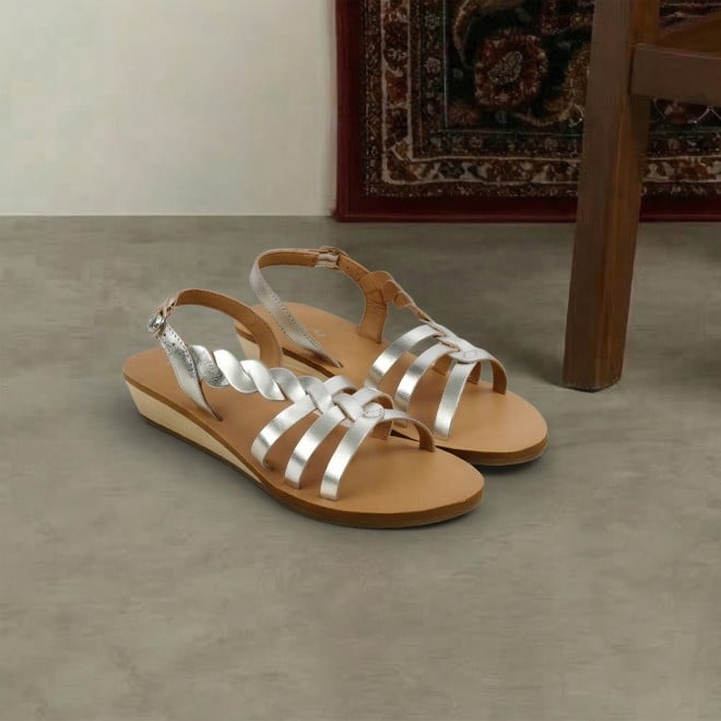 Cheemo Women Silver Casual Sandals