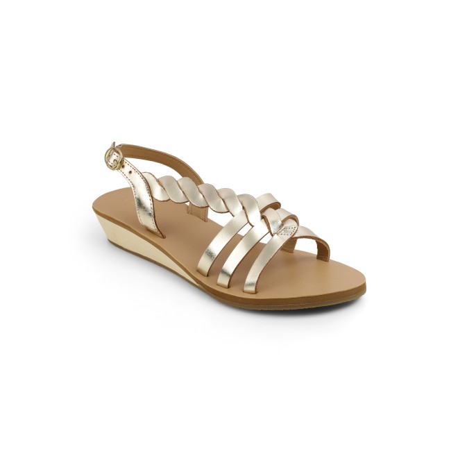 Cheemo Women Gold Casual Sandals (SKU: 92-227-15-37)