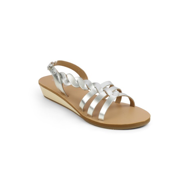 Cheemo Women Silver Casual Sandals (SKU: 92-227-27-37)
