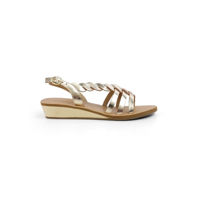 Cheemo Women Gold Casual Sandals (SKU: 92-227-15-37)