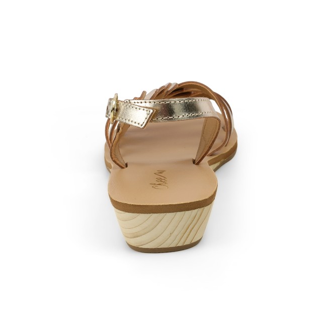Cheemo Women Gold Casual Sandals (SKU: 92-227-15-37)