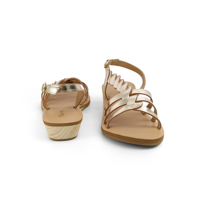Cheemo Women Gold Casual Sandals (SKU: 92-227-15-37)