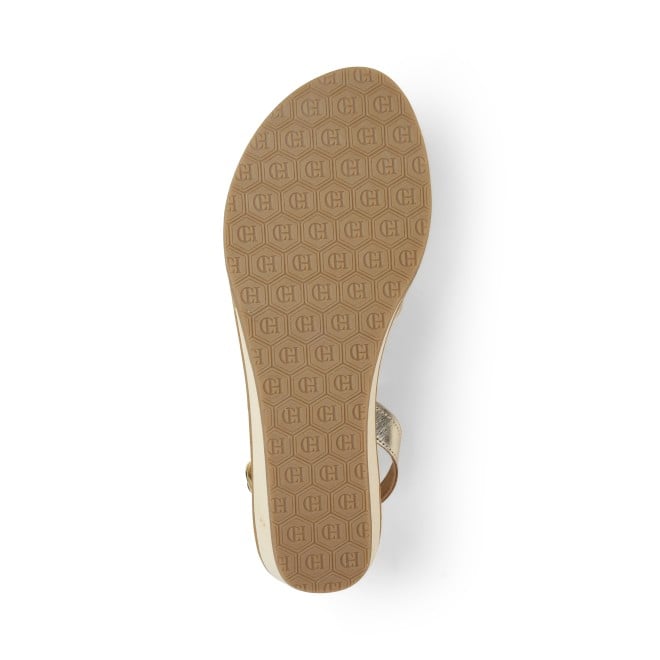Cheemo Women Gold Casual Sandals (SKU: 92-227-15-37)