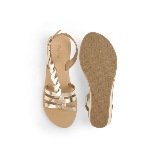 Cheemo Women Gold Casual Sandals (SKU: 92-227-15-37)