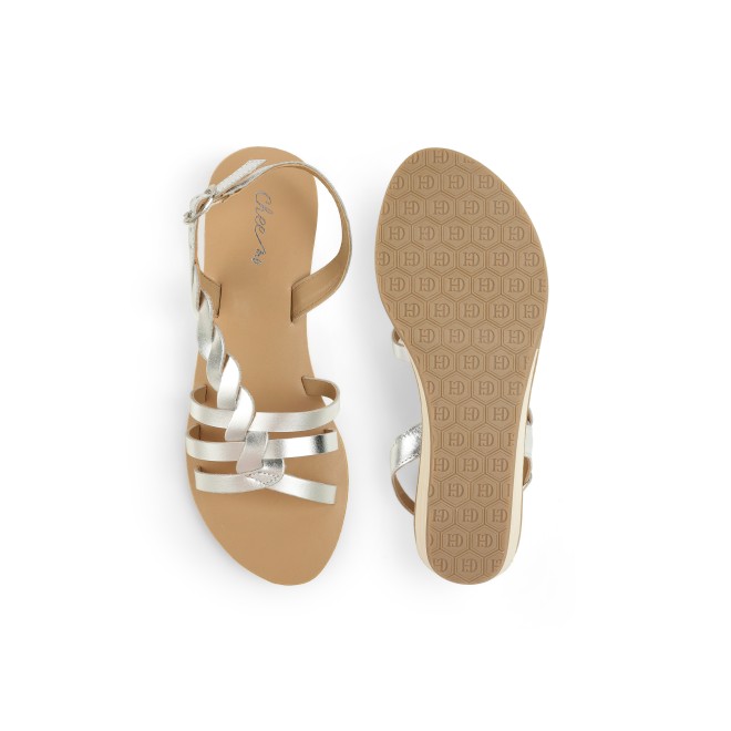 Cheemo Women Silver Casual Sandals (SKU: 92-227-27-37)