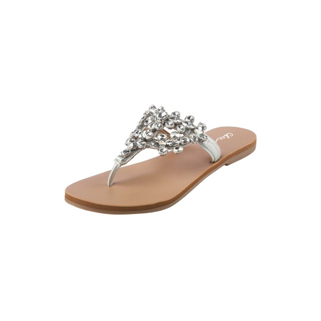 Cheemo Women Silver Casual Slippers (SKU: 92-228-27-37)
