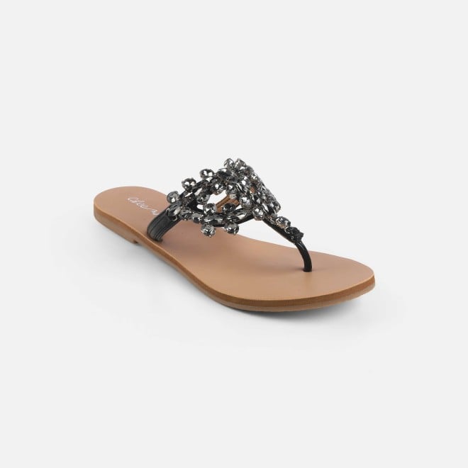 Cheemo Women Black Casual Slippers (SKU: 92-228-11-37)