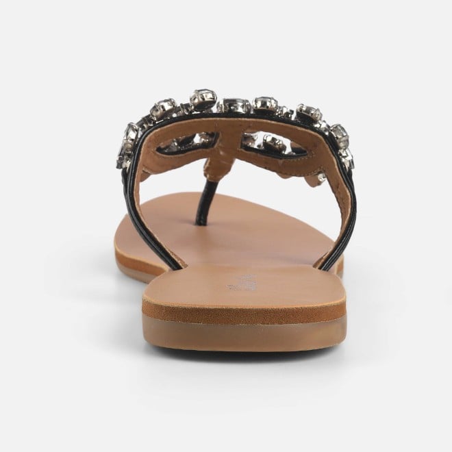 Cheemo Women Black Casual Slippers (SKU: 92-228-11-37)