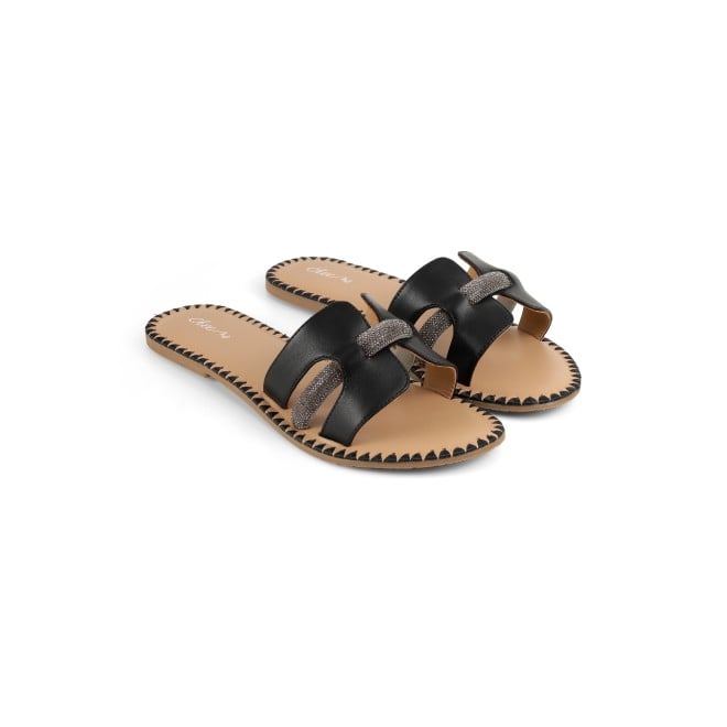 Cheemo Women Black Casual Slip Ons (SKU: 92-229-11-36)