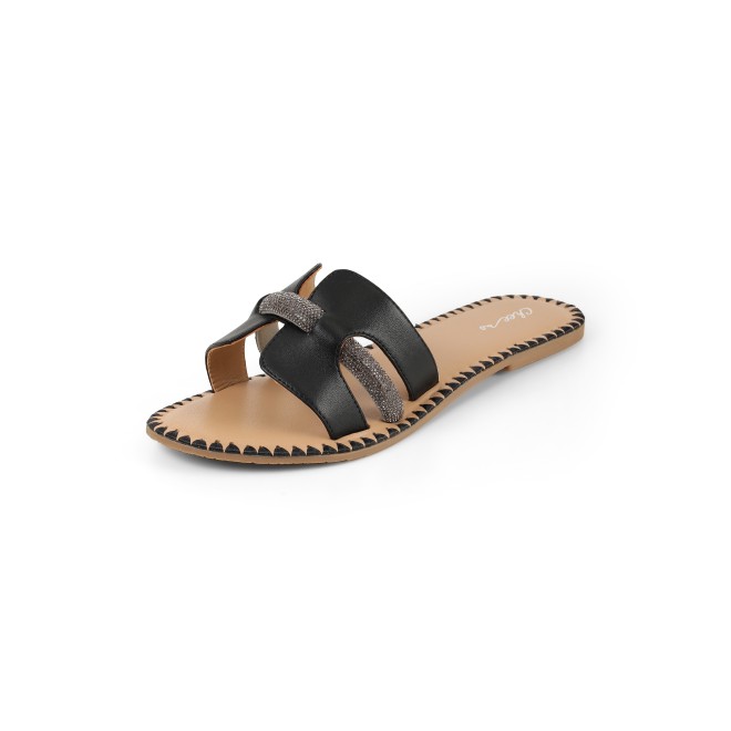 Cheemo Women Black Casual Slip Ons (SKU: 92-229-11-36)