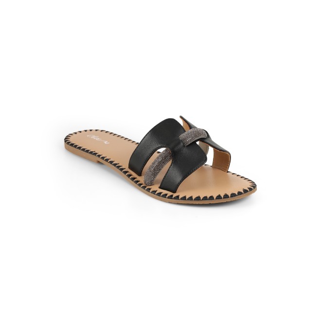 Cheemo Women Black Casual Slip Ons (SKU: 92-229-11-36)
