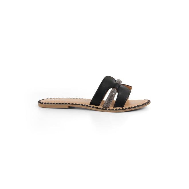 Cheemo Women Black Casual Slip Ons (SKU: 92-229-11-36)