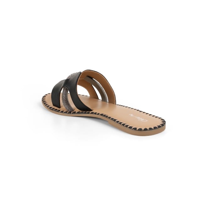 Cheemo Women Black Casual Slip Ons (SKU: 92-229-11-36)