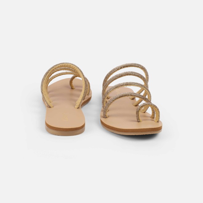 Cheemo Women Antic-gold Casual Slippers (SKU: 92-231-28-38)