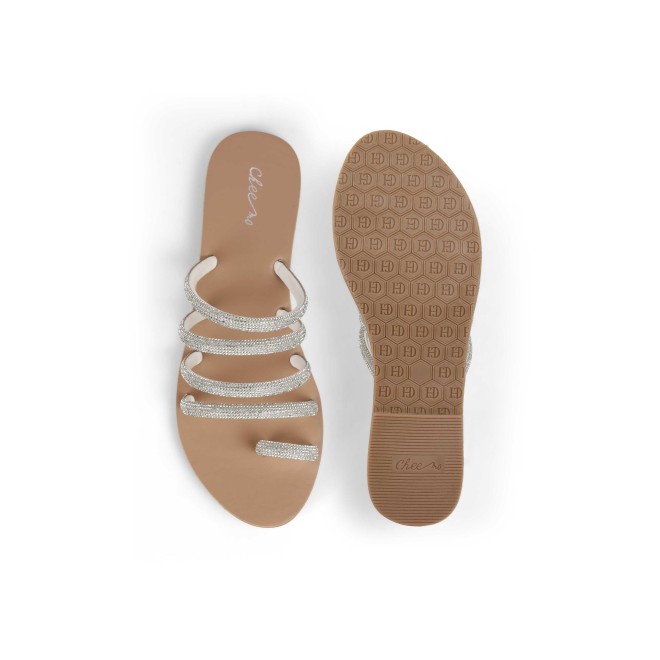 Cheemo Women Silver Casual Slippers (SKU: 92-231-27-36)