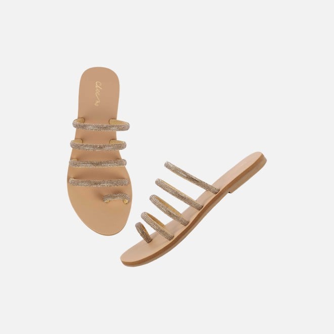 Cheemo Women Antic-gold Casual Slippers (SKU: 92-231-28-38)