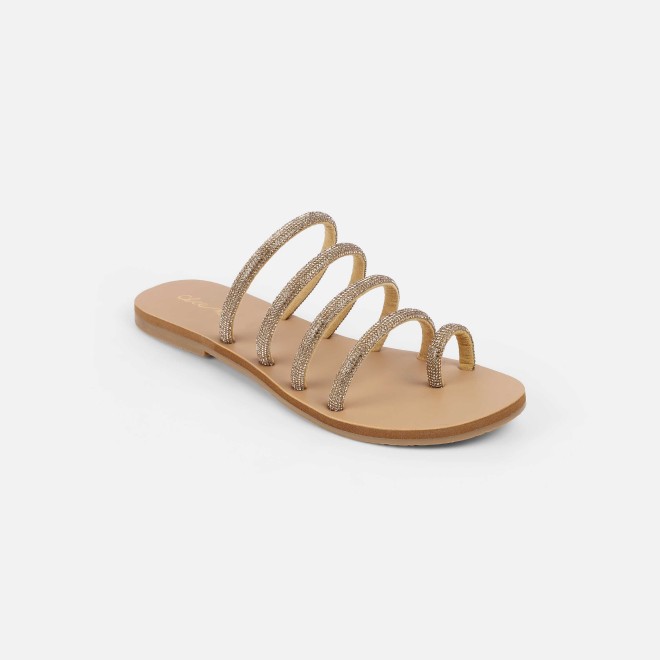 Cheemo Women Antic-gold Casual Slippers