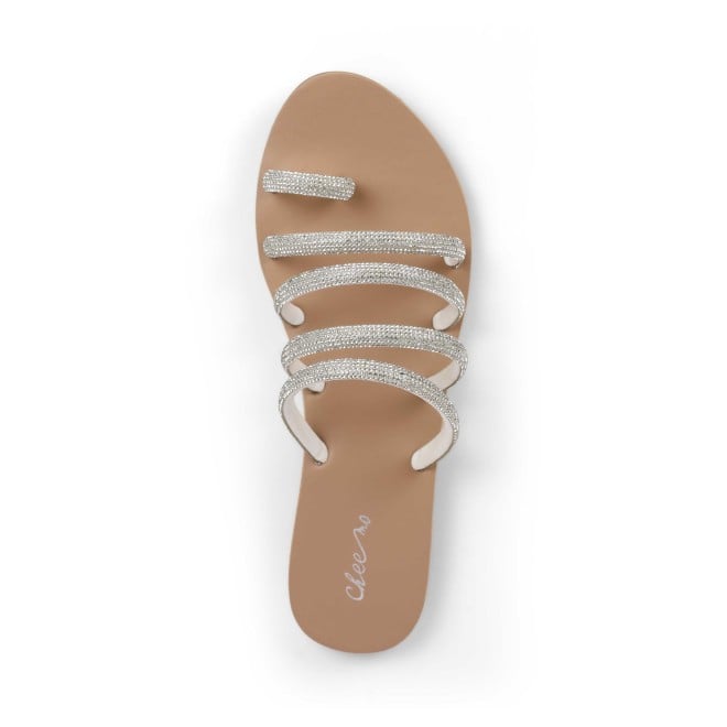 Cheemo Women Silver Casual Slippers (SKU: 92-231L-27-42)