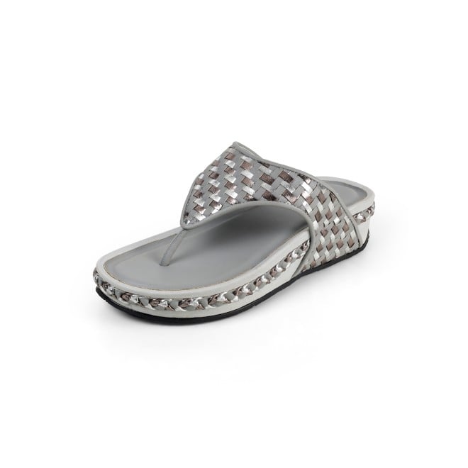 Cheemo Women Gun-metal Casual Slippers (SKU: 92-245-29-37)