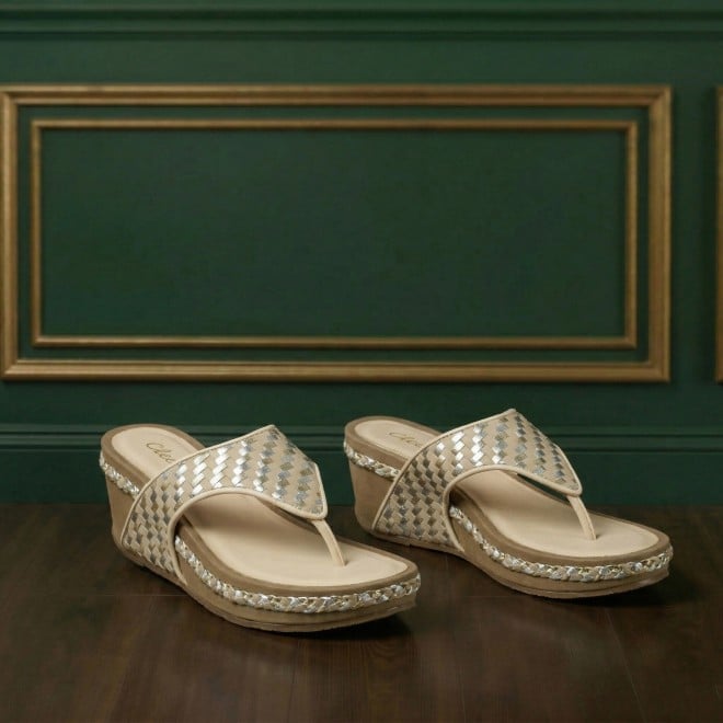 Cheemo Women Beige Casual Slippers