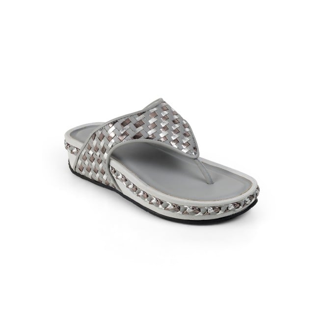 Cheemo Women Gun-metal Casual Slippers (SKU: 92-245-29-37)