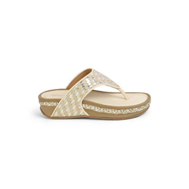 Cheemo Women Beige Casual Slippers (SKU: 92-245-20-37)
