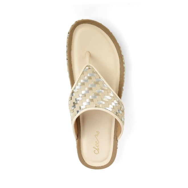 Cheemo Women Beige Casual Slippers (SKU: 92-245-20-37)