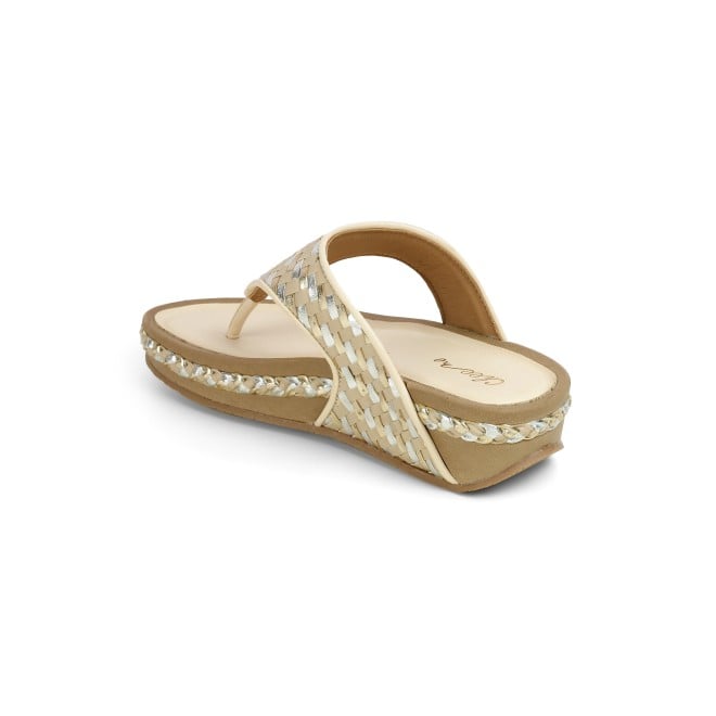 Cheemo Women Beige Casual Slippers (SKU: 92-245-20-37)