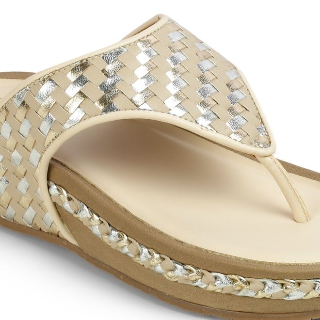 Cheemo Women Beige Casual Slippers (SKU: 92-245-20-37)