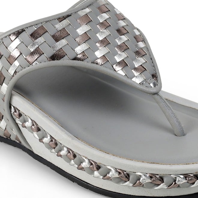 Cheemo Women Gun-metal Casual Slippers (SKU: 92-245-29-37)